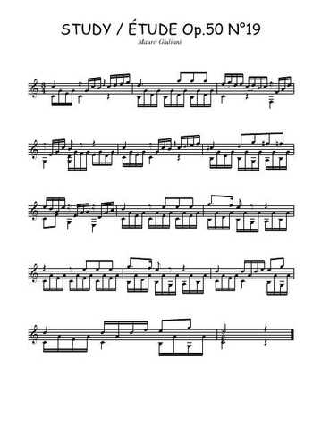 Op.50 Etude N°19 Partitions gratuites